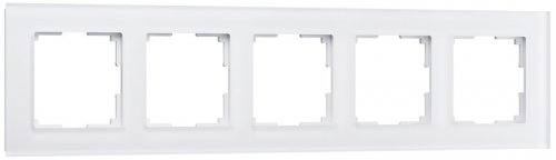 Рамка универсальная Werkel Favorit 5-м. стекло белый матовый картинка